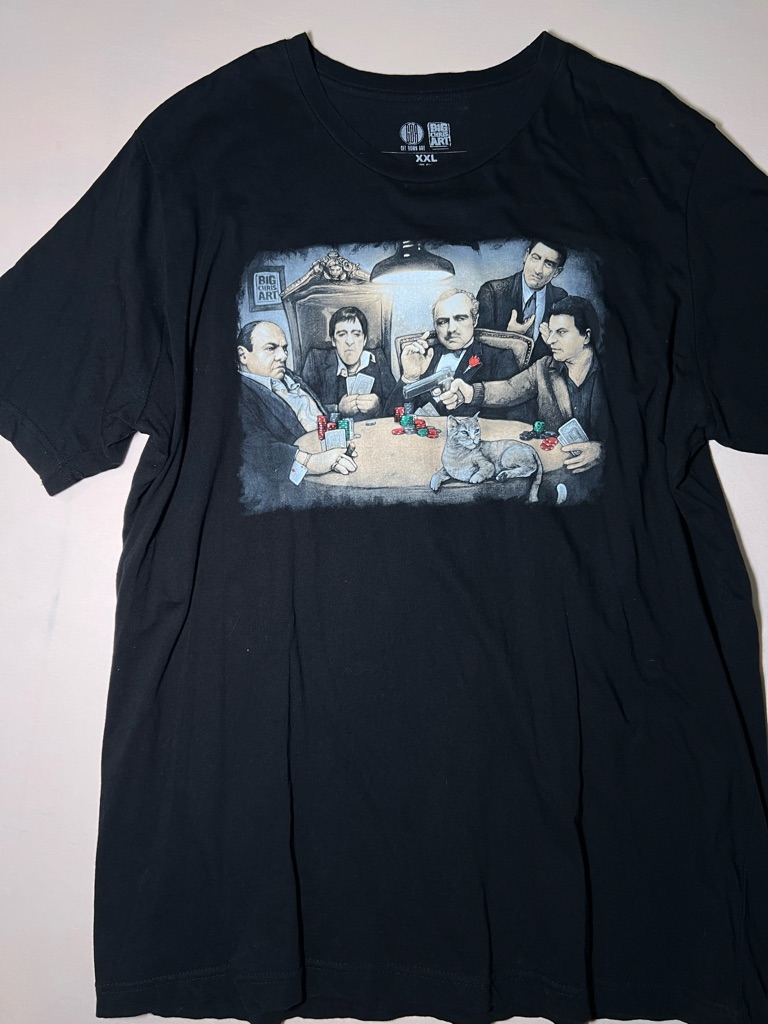 Black Graphic The Sopranos Poker Scene Tee  Xxl